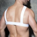 Addicted Gumowa uprząż harness z dwoma pierścieniami ADF116 C-01 biała