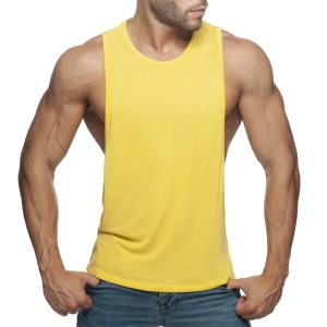 Addicted Klasyczny tank top AD957 C-03 żółty
