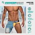 Addicted Slipokąpielówki 2w1 Swimderwear z PushUp AD1428 C-27 niebieskie