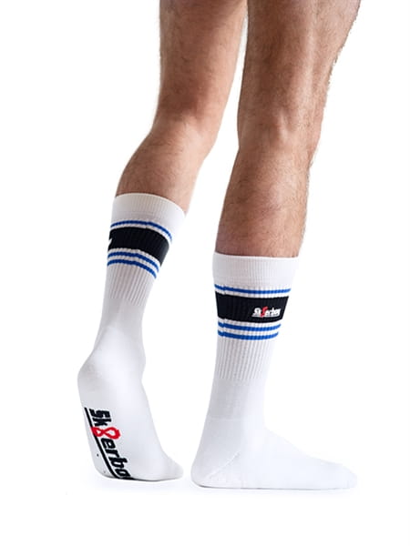 Sk8erboy Deluxe Socks z niebieskimi paskami