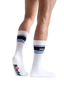 Sk8erboy Deluxe Socks z niebieskimi paskami