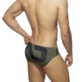 Addicted Kąpielówki z dużym logo ADS045 C-12 khaki