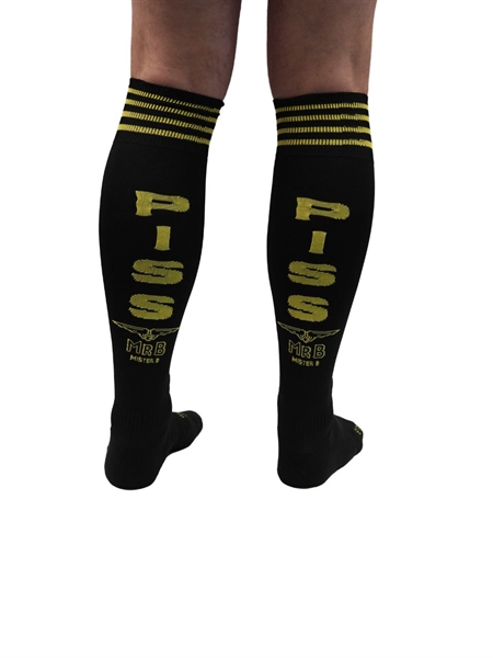 Mister B Cruising Football Socks PISS Black- Skarpety Czarne Piss