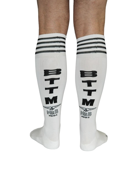 Mister B Cruising Football Socks BTTM White- Skarpety Białe BTTM