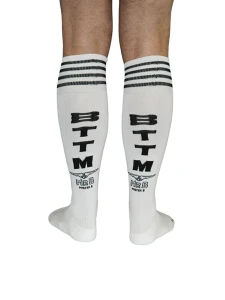 Mister B Cruising Football Socks BTTM White- Skarpety Białe BTTM