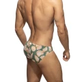 Addicted Męskie slipy kąpielowe Muszle ADS396 C-12 khaki Edycja Limitowana