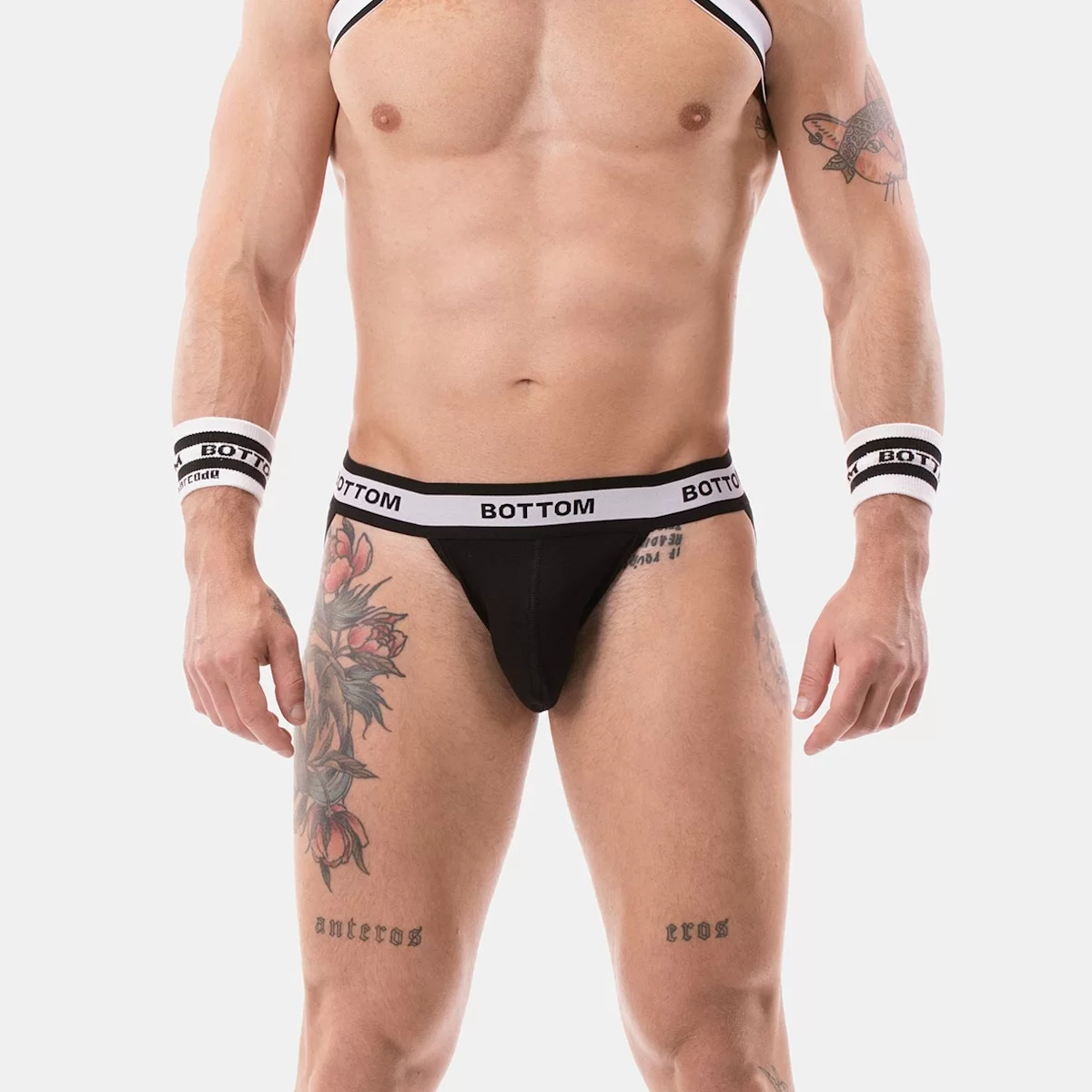 Barcode Jockstrap Bottom 92421 C-101 czarnobiały