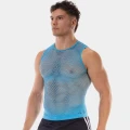 Barcode Fishnet Tank Top Stefano neonowoniebieski 92319 C-435