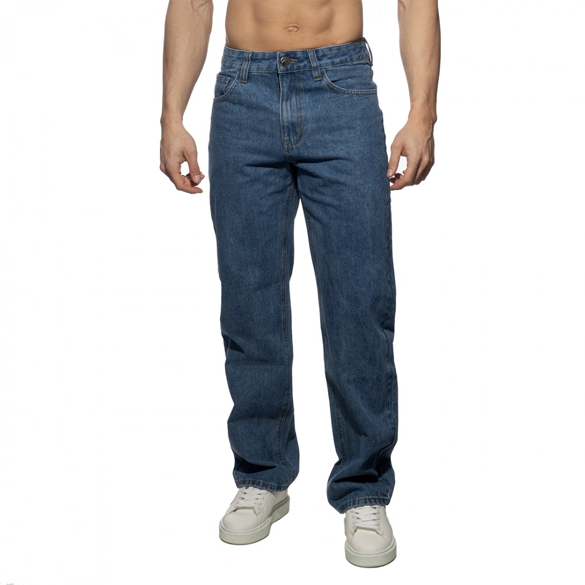 Addicted Jeansy męskie baggy granatowe AD1398 C-502