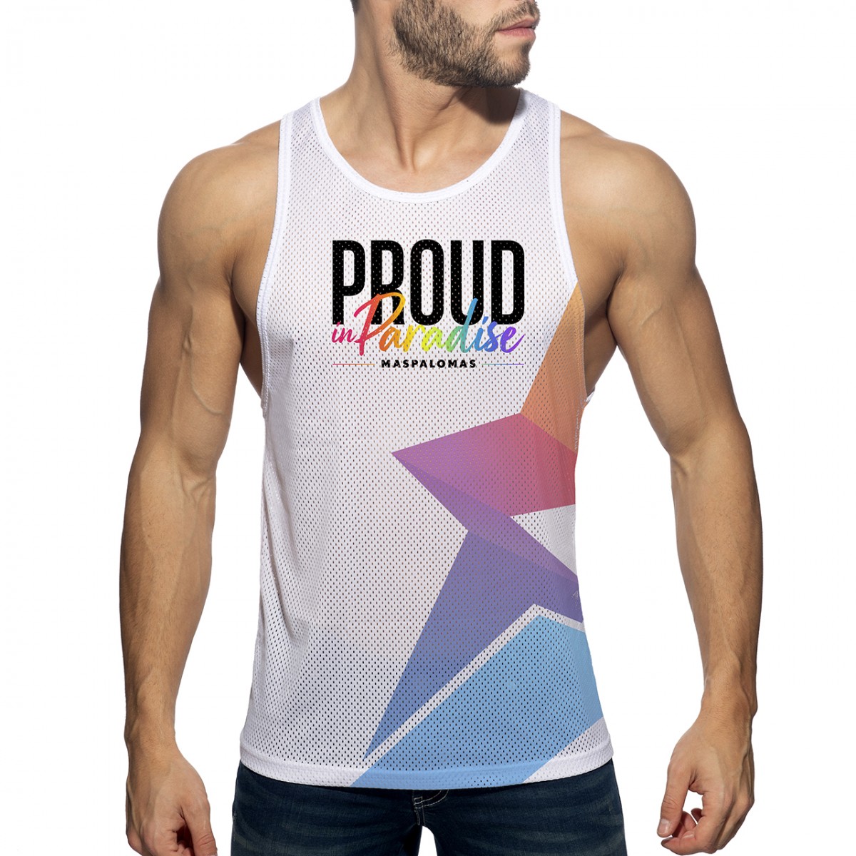 ES Collection Tank top Maspalomas Winter Pride biały PU771 C-01