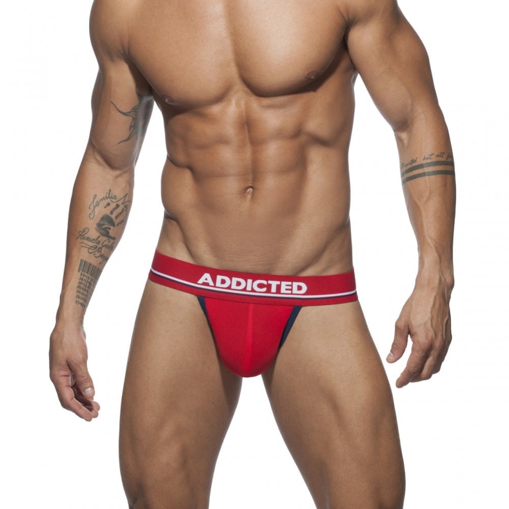 Addicted Sport thong with PUSH UP AD711 C-06 red